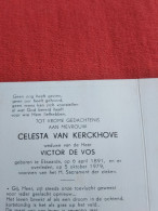 Doodsprentje Celeste Van Kerckhove / Eksaarde 6/4/1891 - 4/10/1979 ( Victor De Vos ) - Religion &  Esoterik