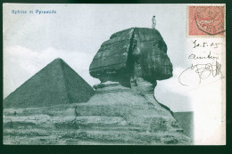 EGYPTE 186 - SPHINX Et PYRAMIDE - Dos Non Divisé - Pyramiden