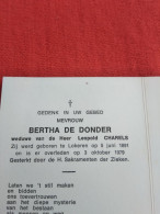 Doodsprentje Bertha De Donder / Lokeren 5/6/1891 - 3/10/1979 ( Leopold Charels ) - Religion & Esotericism