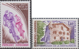 Andorra - French Post 309,310 (complete Issue) Unmounted Mint / Never Hinged 1980 Radmeisterschaft, Town Hall - Cuadernillos