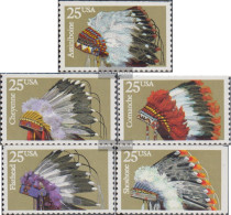 U.S. 2098Do-2102Eor (complete Issue) Unmounted Mint / Never Hinged 1990 Indians Kopfschmuck - Unused Stamps