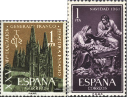 Spain 1268,1295 (complete Issue) Unmounted Mint / Never Hinged 1961 Franco, Christmas - Nuovi