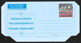 Solomon/Salomon: Intero, Stationery, Entier, Atletica, Athletics, Athlétisme - Estate 1984: Los Angeles