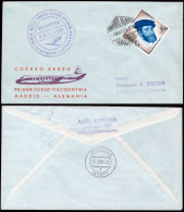 España - Edi O 1231 - Sobre Marca "Primer Vuelo Madrid - Frankfurt Viscount 814 - 4/03/59" - Lettres & Documents