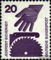 FRD (FR.Germany) 696A Rc With Green Counting Number Unmounted Mint / Never Hinged 1971 Accident Prevention - Nuovi