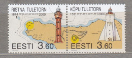 ESTONIA 2000 Lighthouse MNH(**) Mi 365-366 # Est307 - Estonie