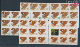 USA 2319Fb-2321Fb Folienblatt5-7 (kompl.Ausg.) Postfrisch 1992 Wappenadler (10368264 - Nuovi