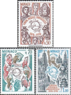 Monaco 1110-1112 (complete Issue) Unmounted Mint / Never Hinged 1974 100 Years UPU - Ungebraucht