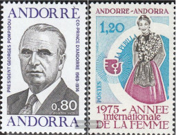 Andorra - French Post 270,271 (complete Issue) Unmounted Mint / Never Hinged 1975 Pompidou, Years - Booklets