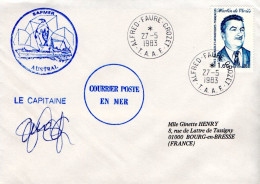 TAAF LETTRE DE ALFRED FAURE1983 - Briefe U. Dokumente