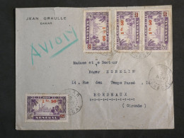 DM20 SENEGAL  BELLE  LETTRE   1938 A BORDEAUX   FRANCE +SURCHARGE +AFF.   INTERESSANT+ + - Lettres & Documents