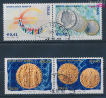 Italien 2800-2803 Paare (kompl.Ausg.) Gestempelt 2002 Einführung Des Euros (10355493 - 2001-10: Oblitérés