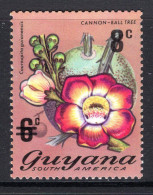 Guyana 1974 Surcharge - 8c On 6c Cannon-ball Tree MNH (SG 601) - Guyana (1966-...)