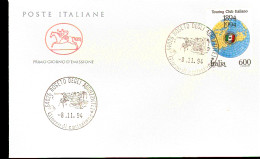 1994 BUSTA CON ANNULLO FDC XXII Centenario Del Touring Club Italiano. - Altri & Non Classificati