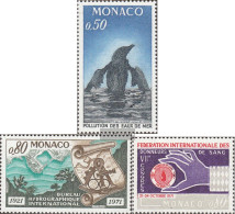 Monaco 1009,1010,1011 (complete Issue) Unmounted Mint / Never Hinged 1971 Water, Hydrography, Blutspender - Ungebraucht