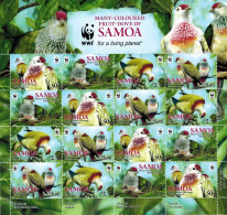 MDB-BK10-237 WWF MINT ¤ SAMOA 2011 4x4w In Serie ¤ BIRDS OF THE WORLD OISEAUX BIRDS PAJAROS VOGELS VÖGEL - Palomas, Tórtolas