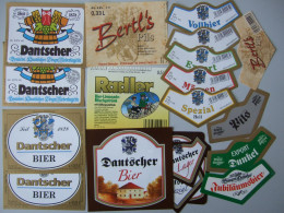 7 ältere Etiketten- Privat-Brauerei Dantscher Teugn, BY - Cerveza