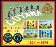 Guyana 1974 Girl Guides Golden Jubilee MS MNH (SG MS614) - Guyana (1966-...)