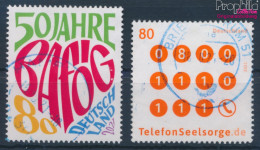 BRD 3626,3627 (kompl.Ausg.) Gestempelt 2021 50 Jahre BAföG, Telefonseelsorge (10351927 - Used Stamps