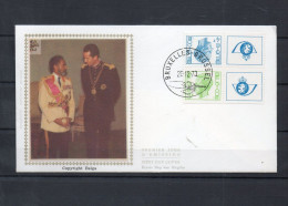 Année 1973 : FDC 1700-1701 Soie Du Carnet B10 - S.M. Le Roi Baudouin - Obli. Brussel-Bruxelles - 1971-1980