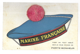 Marine Française, C'est De Tout Coeur Que Je Vous Envoie Ce Porte Bonheur (A5p42) - Régiments