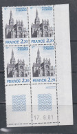 France  N° 2134 XX Basilique Ste-Anne-d'Aurey, En Bloc De 4 Coin Daté Du 17 . 6 . 81 ; 2 Traits, Sans Charnière, TB - 1980-1989