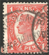 752 Queensland ONE PENNY Red (QUE-10) - Usati