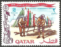 750 Qatar Boy Scouts Tente Campement Tent MNH ** Neuf SC (QAT-83b) - Unused Stamps