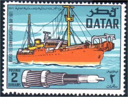 750 Qatar Cable Ship Submarine Cable MNH ** Neuf SC (QAT-12d) - Ships