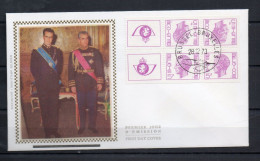 Année 1973 : FDC 17021 Soie Du Carnet B11 - S.M. Le Roi Baudouin - Obli. Brussel-Bruxelles - 1971-1980