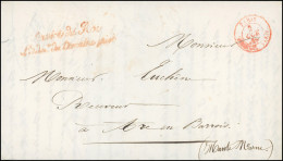 Obl. Précurseur. Lettre Manuscrite Frappée De La Griffe Rouge Service Du Roi - L'adm De Domaine Privé Et Du CàD De PARIS - 1849-1850 Ceres