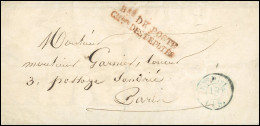 Obl. Précurseur. Lettre Manuscrite Frappée Du CàD Du 29 Septembre 1846 Et De La Griffe Rouge Bau DE POSTE CHBRE DESD DEP - 1849-1850 Cérès