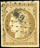 Obl. 1a - 10c. Bistre-brun. Obl. TB. - 1849-1850 Ceres