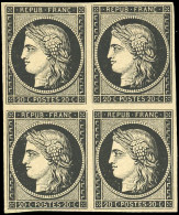 * 3 - 20c. Noir S/jaune. Bloc De 4. 2 Timbres **. TB. - 1849-1850 Ceres