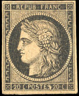 * 3b - 20c. Noir S/chamois. TB. - 1849-1850 Ceres