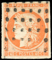 Obl. 5 - 40c. Orange. Obl. Gros Points. Effigie Bien Visible. TB. - 1849-1850 Ceres