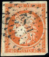 Obl. 5 - 40c. Orange. Obl. DS2. B. - 1849-1850 Cérès