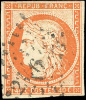 Obl. 5 - 40c. Orange. Obl. PC. SUP. - 1849-1850 Ceres