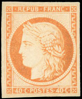 * 5g - 40c. Orange. Réimpression. Frais. TB. - 1849-1850 Ceres