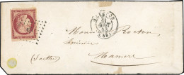Obl. 6 - 1F. Carmin Obl. S/devant De Lettre Frappée Du CàD D'ALENCON Du 1er Août 1863 à Destination De MAMERS - SARTHE.  - 1849-1850 Ceres
