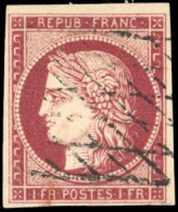 Obl. 6b - 1F. Carmin Vif. Obl. Grille Sans Fin. SUP. - 1849-1850 Ceres