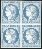 * 8b - 20c. Bleu Clair S/azuré Dit ''Astruc''. Bloc De 4. SUP. - 1849-1850 Ceres