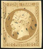Obl. 9 - 10c. Bistre-jaune. Obl. PC Légère. TB. - 1849-1850 Cérès