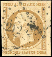 Obl. 9 -  10c. Bistre-jaune. Petit BdeF. Obl. TB. - 1849-1850 Ceres