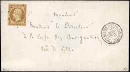 Obl. 9a - 10c. Bistre-brun Obl. étoile S/lettre Locale Frappée Du CàD De PARIS POUR PARIS Du 20 Décembre 1853. SUP. - 1849-1850 Ceres