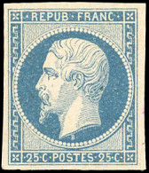 * 10 - 25c. Bleu. Signé Georges BEHR. SUP. - 1849-1850 Ceres