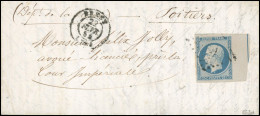 Obl. 10b - 25c. Bleu Avec Filet D'encadrement, Obl. étoile S/lettre Frappée Du CàD De BREST Du 22 Février 1854 à Destina - 1849-1850 Ceres