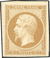 * 13B - 10c. Brun-clair. Grandes Marges. SUP. - 1853-1860 Napoléon III