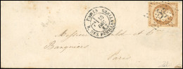 Obl. 13B - 10c. Brun-clair Obl. étoile 38 S/lettre Locale Frappée Du CàD De PARIS - R. DES FEUILLANTINES Du 16 Décembre  - 1853-1860 Napoleone III