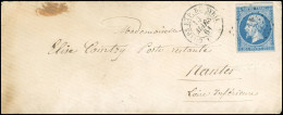 Obl. 14A - 20c. Bleu, Obl. CESA S/lettre Frappée Du CàD CORPS EXP. DE SYRIE Du 10 Mars 1851 à Destination De NANTES - LO - 1853-1860 Napoleon III
